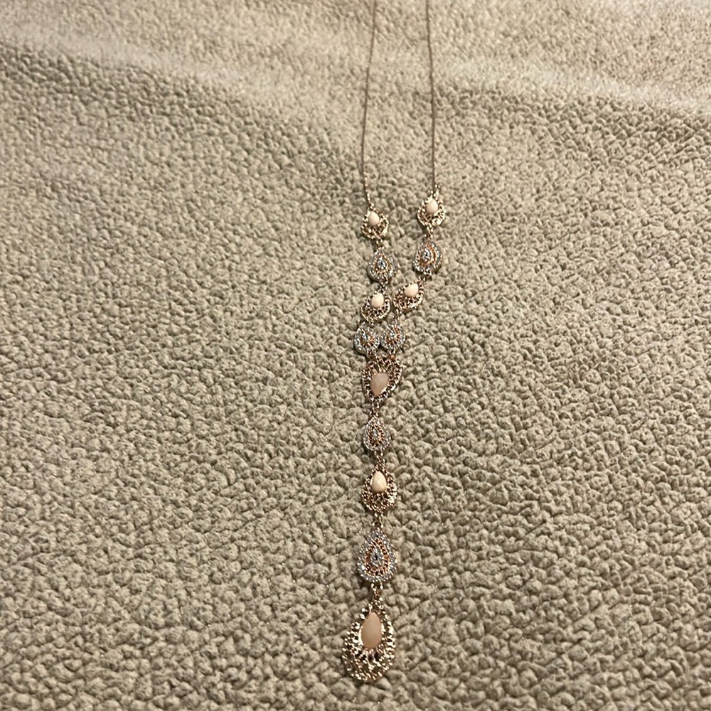 INC Rose Blush Y-neck